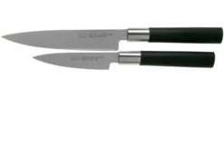 Kai Wasabi Black Two-piece Knife Set, Paring Knife And Utility Knife