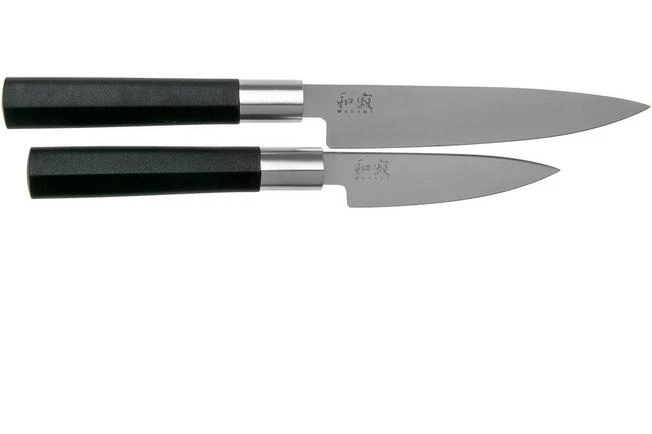 Kai Wasabi Black Two-piece Knife Set, Paring Knife And Utility Knife 4 Kai Wasabi Black Two-piece Knife Set, Paring Knife And Utility Knife - Image 2