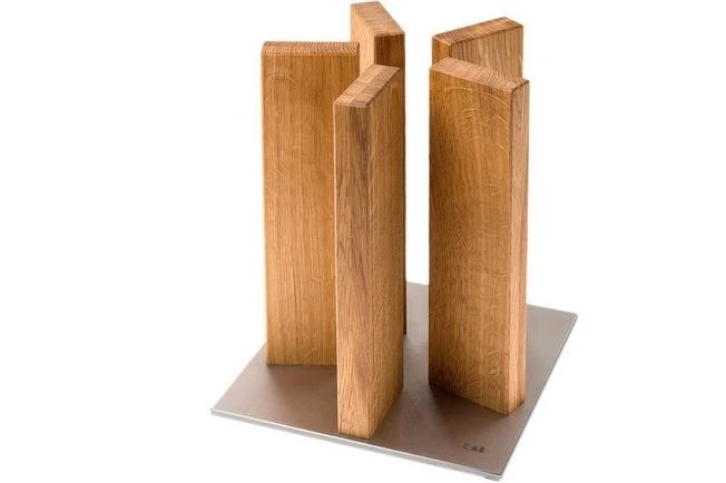 Kai Stonehenge Magnetic Knife Block, Stainless Steel/oak, STH-3 3 Kai Stonehenge Magnetic Knife Block, Stainless Steel/oak, STH-3