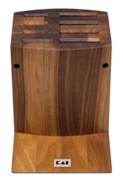 Kai 21 Kai -Kai kai empty knife block 8 kitchen knives walnut wood 1