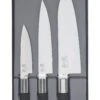 KAI Wasabi Black 3-piece Knife Set: 2 Utility Knives & 1 Santoku Knife -Kai kai wasabi black 3 piece knife set 2 utility knives 1 santoku knife